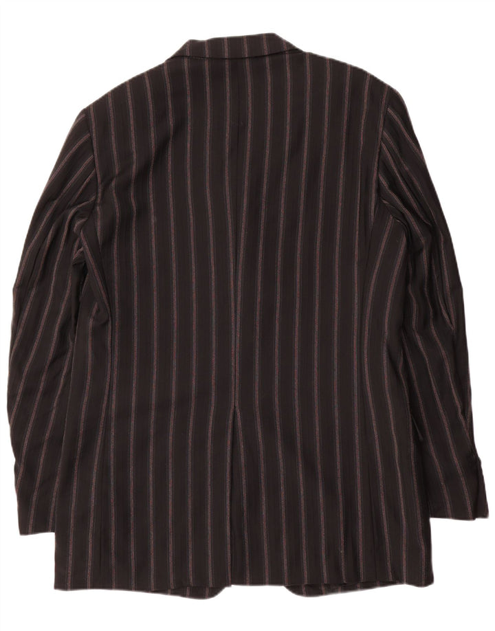 PAL ZILERI Ανδρική φόρμα 3 κουμπιών 2 τεμαχίων IT 50 Large W34 L33 Μαύρο ριγέ