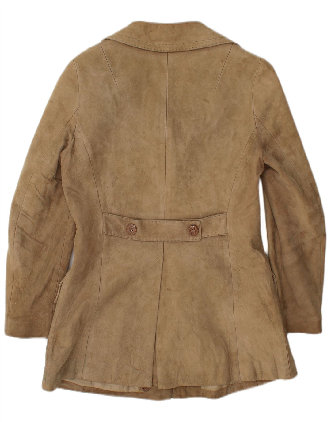 Vintage Γυναικείο Suede Jacket UK 10 Small Beige