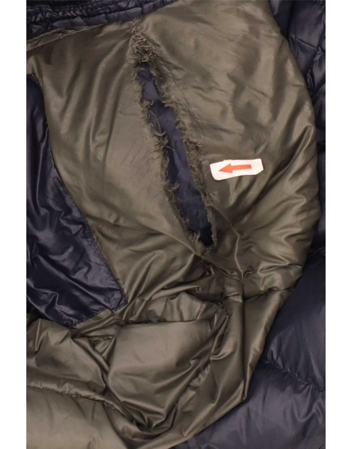 Blauer Ανδρικό μπουφάν με κουκούλα UK 40 Large Navy Blue Polyamide