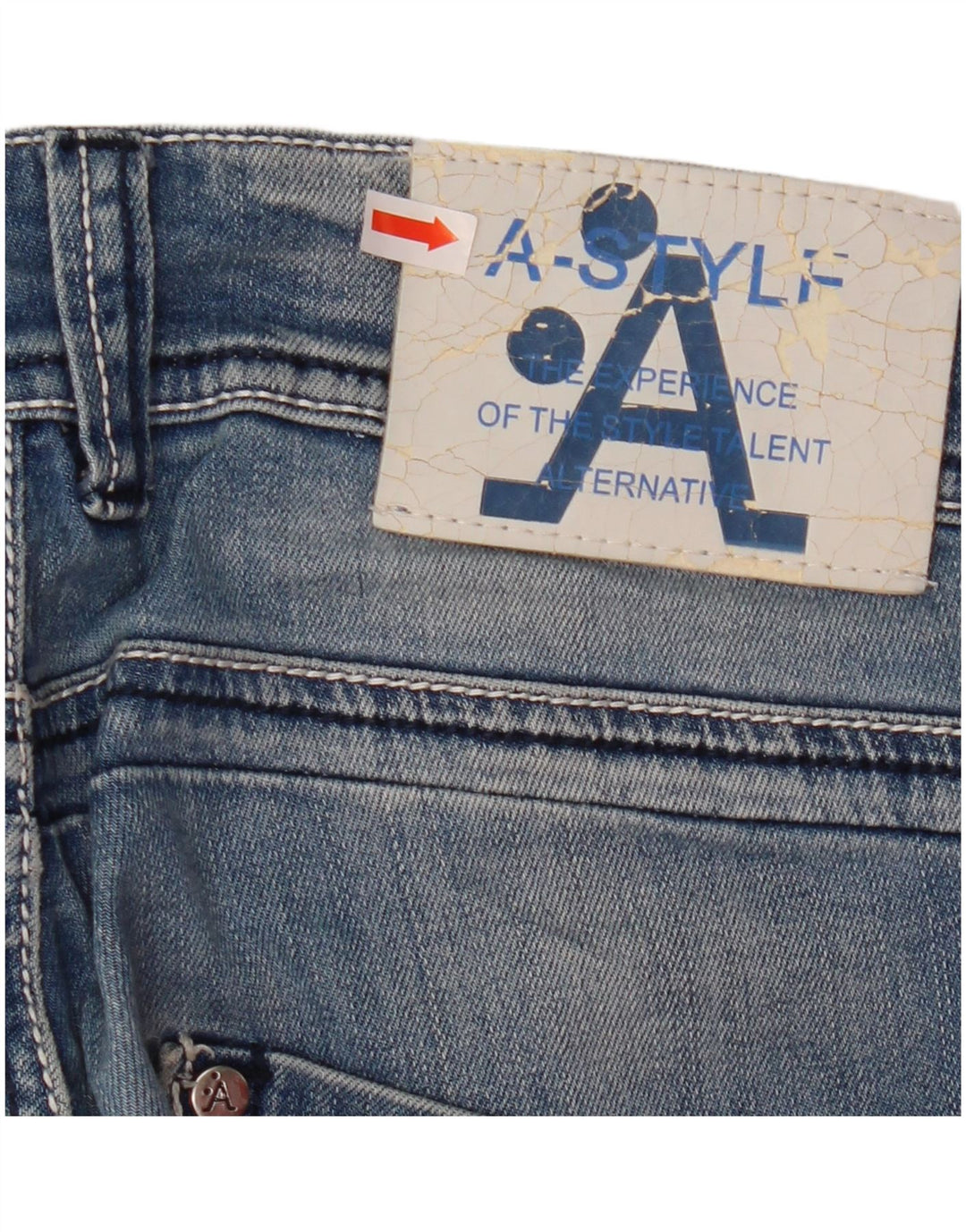 A-Style Γυναικείο Slim Jeans IT 46 Μεγάλο W33 L36 Μπλε βαμβακερό