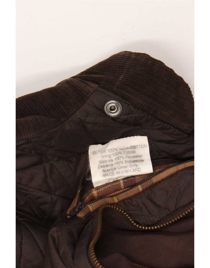 Barbour Γυναικείο κερωμένο βαμβακερό μπουφάν UK 8 Small Brown