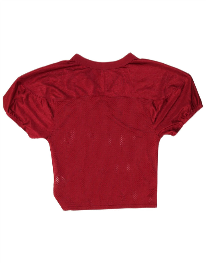 Γυναικείο T-Shirt Nike Top UK 8 Small μπορντό πολυεστέρας