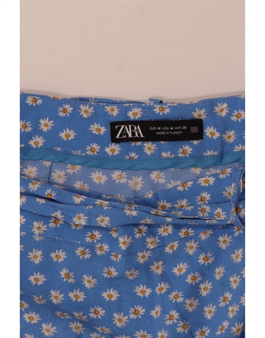Zara Γυναικεία Φούστα UK 12 Medium Blue Floral