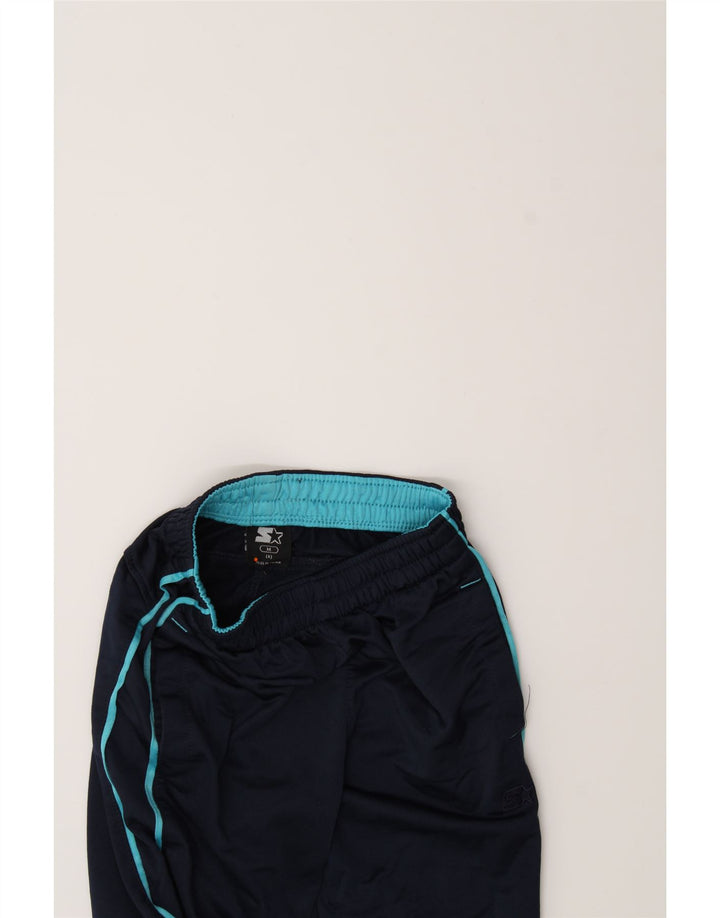 STARTER Boys Tracksuit Trousers 7-8 Years Medium Navy Blue Colourblock Vintage Starter and Second-Hand Starter from Messina Hembry 