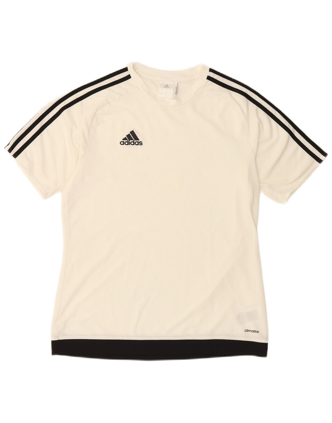 Ανδρικό T-Shirt Climalite ADIDAS Top Medium White Colorblock Πολυεστέρας