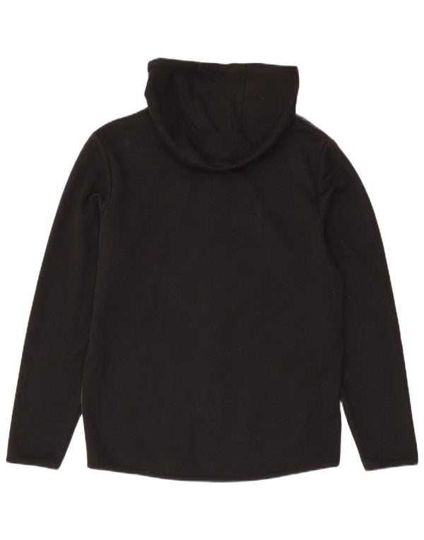 Ανδρικό πουλόβερ Jack & Jones με φερμουάρ με κουκούλα μεσαίου μαύρου πολυεστέρα