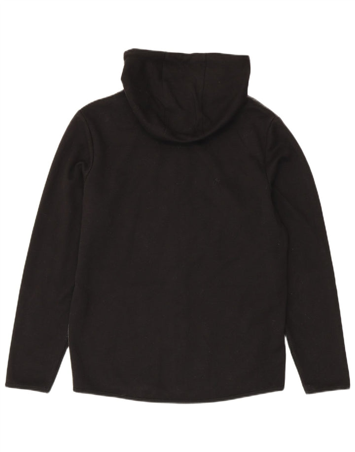 Ανδρικό πουλόβερ Jack & Jones με φερμουάρ με κουκούλα μεσαίου μαύρου πολυεστέρα