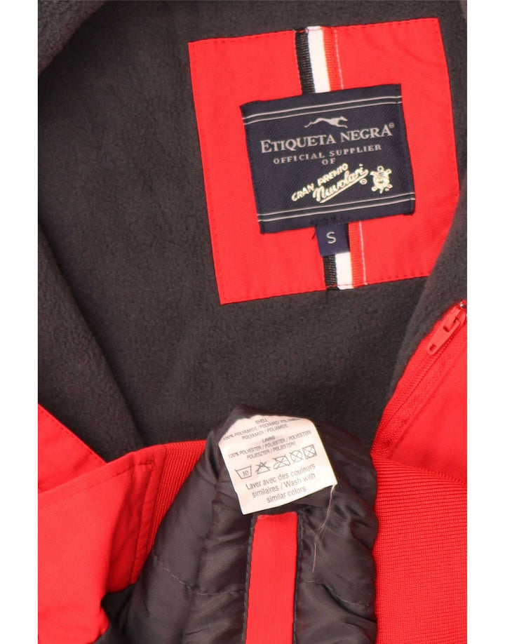 Ανδρικό μπουφάν Etiaueta Negra Bomber UK 36 Small Red Polyamide