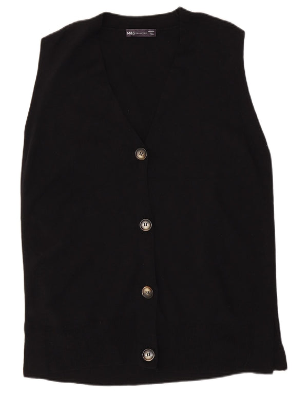 Γυναικείο Αμάνικο Ζακέτα Marks & Spencer UK 14 Medium Black