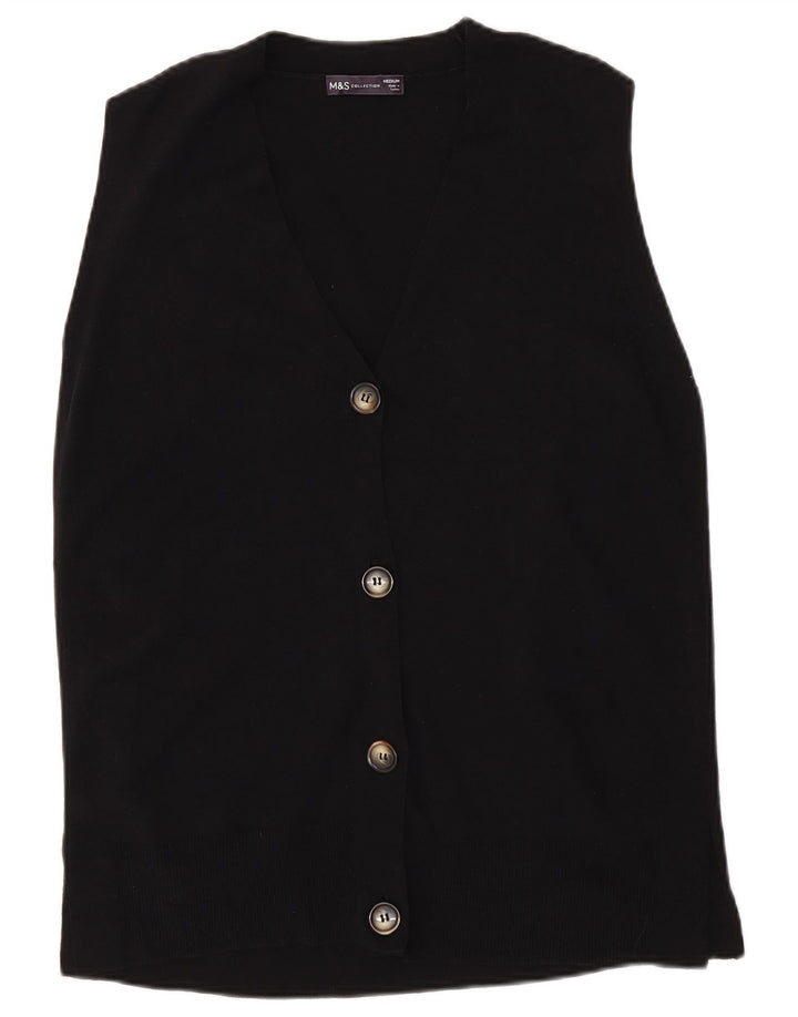 Γυναικείο Αμάνικο Ζακέτα Marks & Spencer UK 14 Medium Black