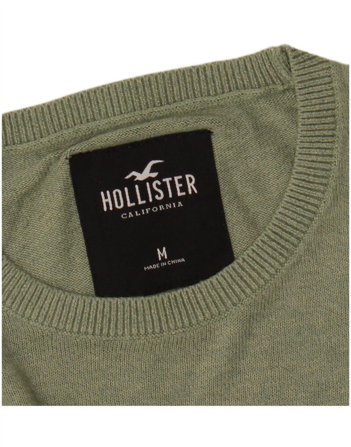 Ανδρικό πουλόβερ με λαιμόκοψη Hollister μεσαίο πράσινο