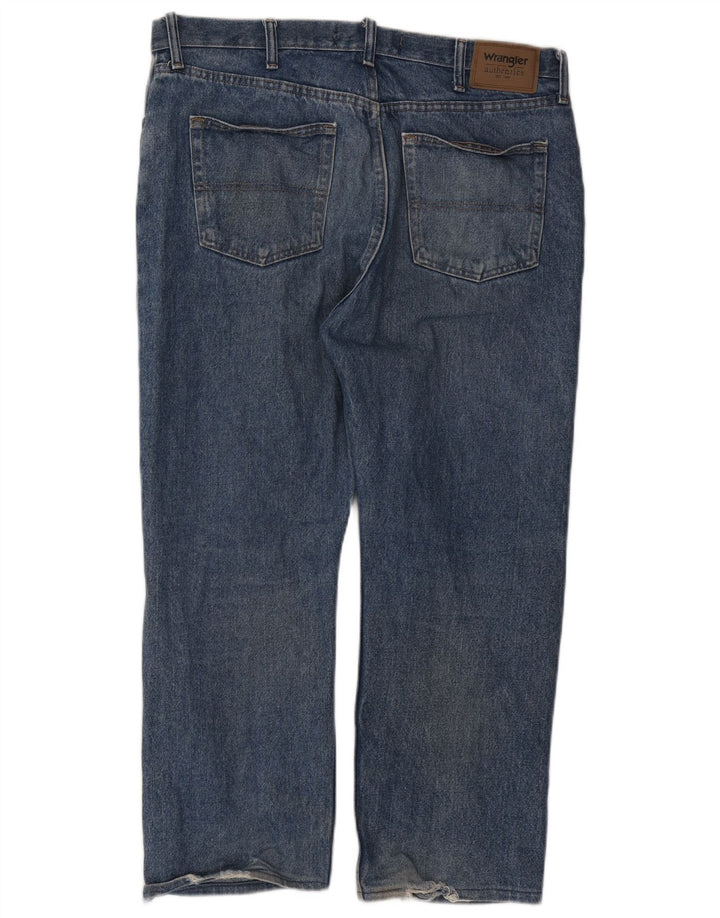 Ανδρικό τζιν Wrangler ίσιο W38 L26 Μπλε βαμβακερό