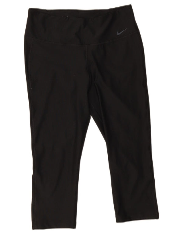 Γυναικεία κολάν Nike Dri Fit Capri UK 14 Μεσαίο μαύρο πολυεστέρα