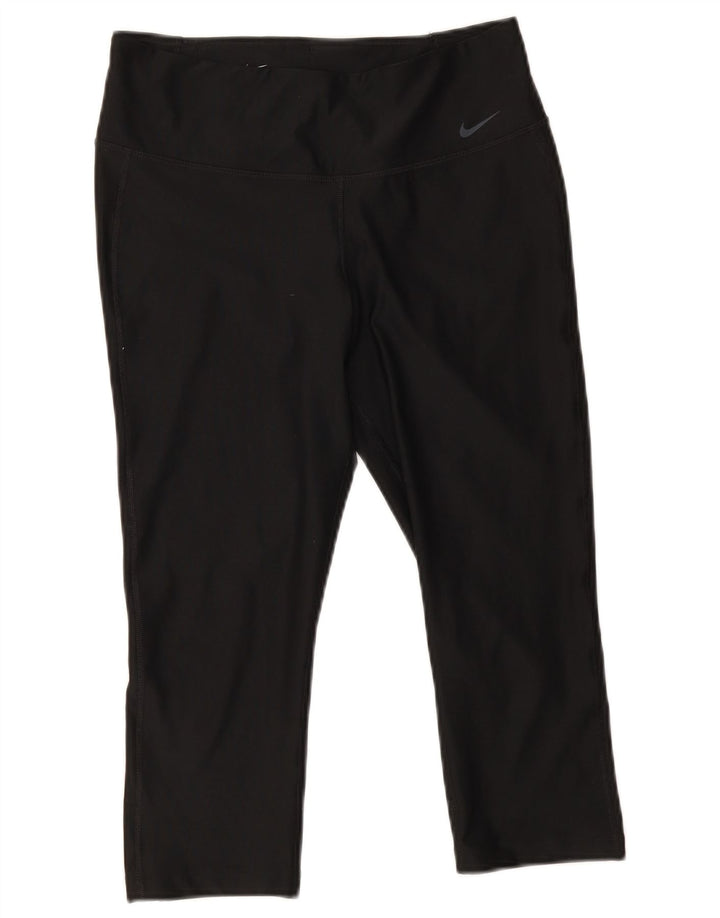 Γυναικεία κολάν Nike Dri Fit Capri UK 14 Μεσαίο μαύρο πολυεστέρα