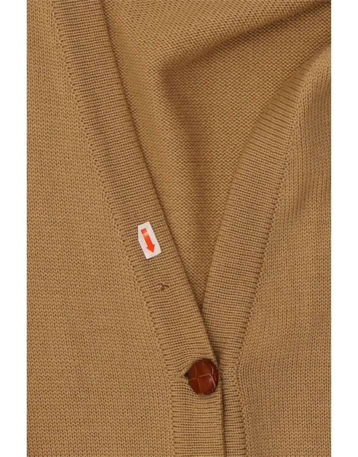 LUISA SPAGNOLI Γυναικείο πουλόβερ ζακέτα UK 14 Μεγάλο μπεζ μαλλί