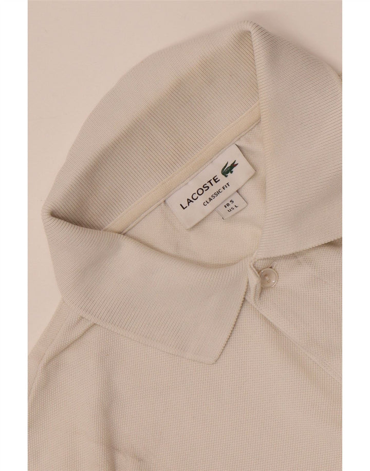 Ανδρικό πουκάμισο Lacoste Classic Fit Polo μέγεθος 5 μεγάλο λευκό