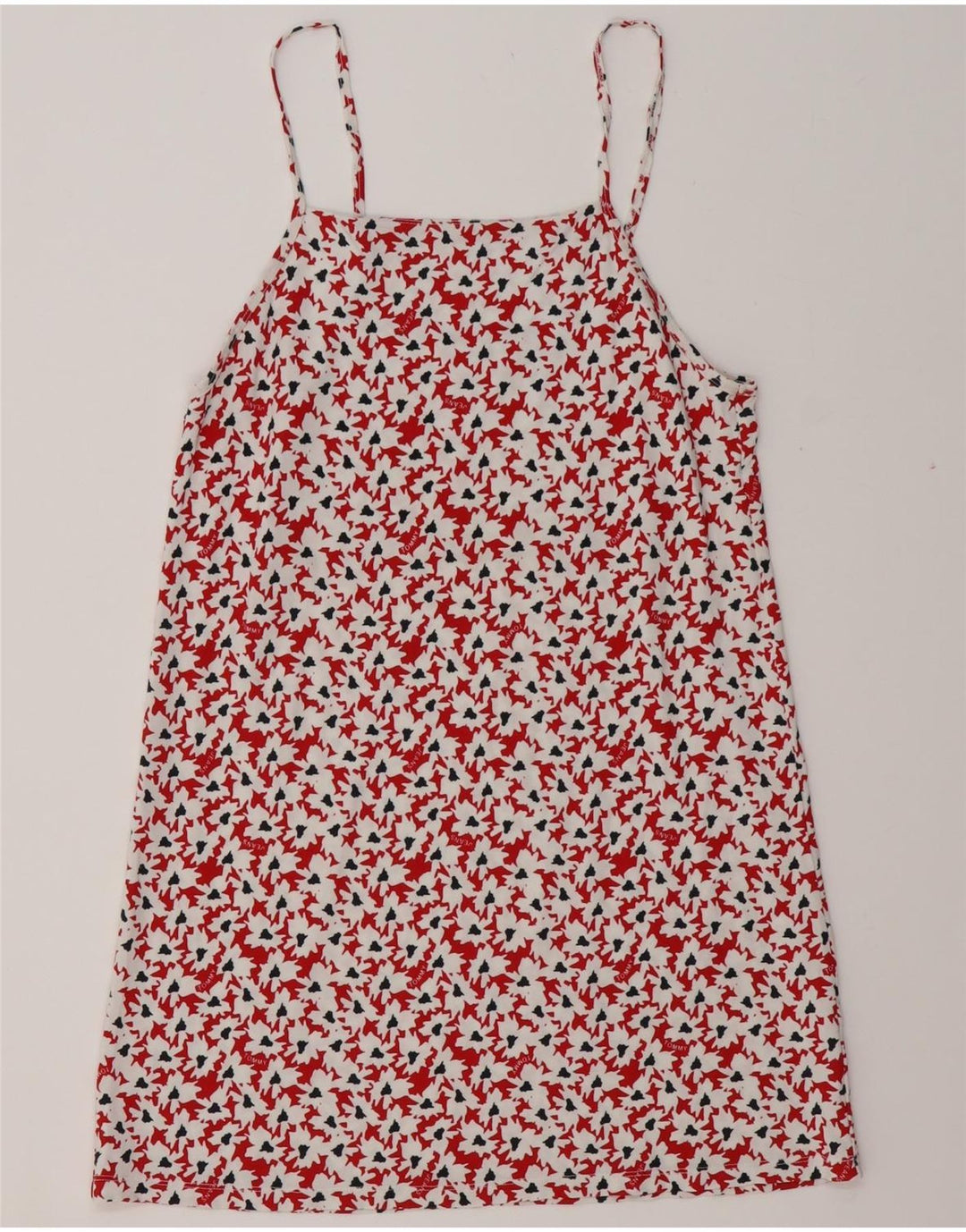 TOMMY HILFIGER Γυναικεία μπλούζα με Abstract Pattern Top UK 12 Medium Red