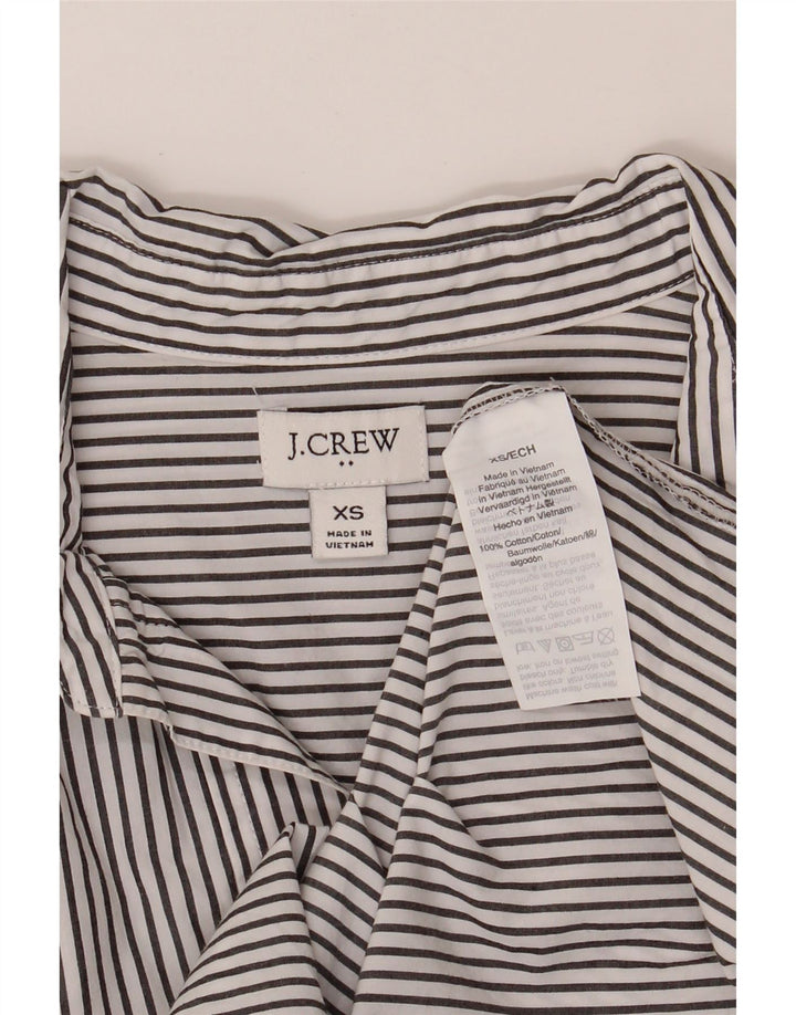 J. CREW Womens Oversized Pullover Shirt UK 6 XS White Pinstripe Cotton Vintage J. Crew and Second-Hand J. Crew from Messina Hembry 