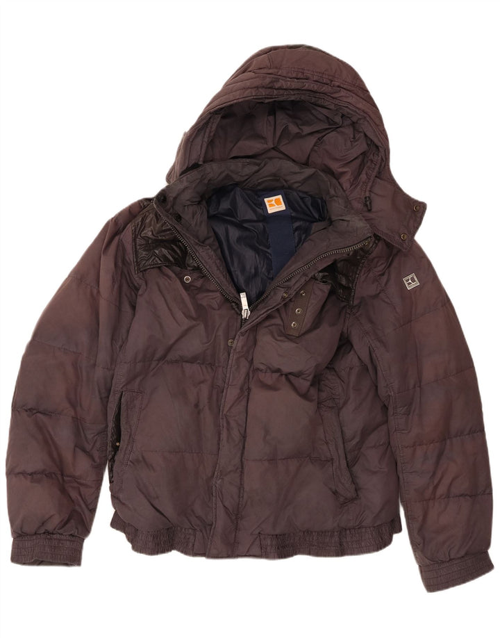 Ανδρικό μπουφάν με κουκούλα Hugo Boss UK 38 Medium Maroon