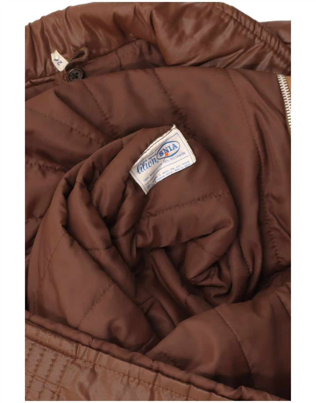 VINTAGE Womens Overcoat UK 20 2XL Brown Polyamide