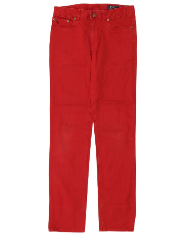POLO RALPH LAUREN Boys Slim Jeans 13-14 ετών W28 L30 Κόκκινο βαμβακερό