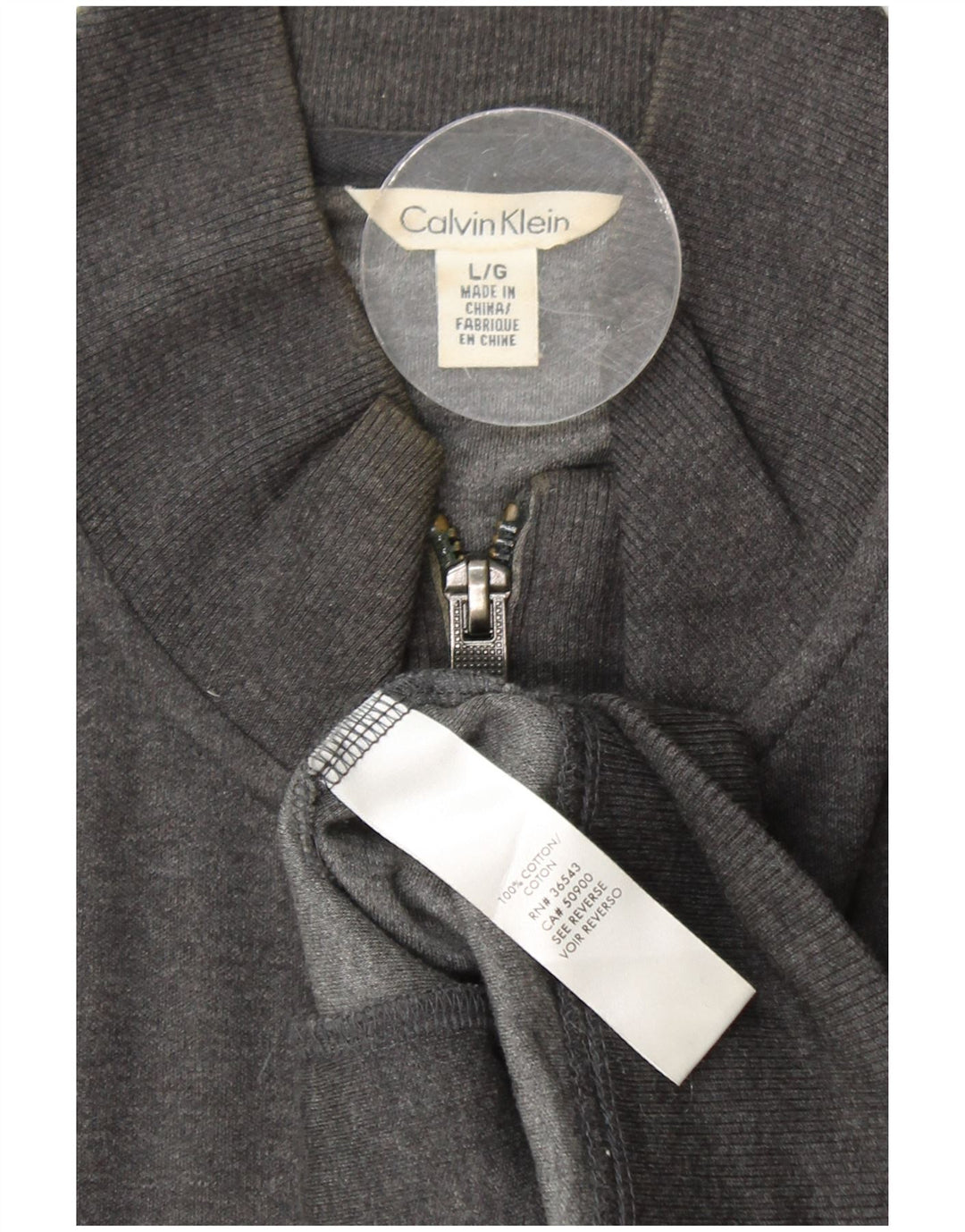 Ανδρική αθλητική φόρμα CALVIN KLEIN Top Jacket μεγάλο γκρι βαμβακερό