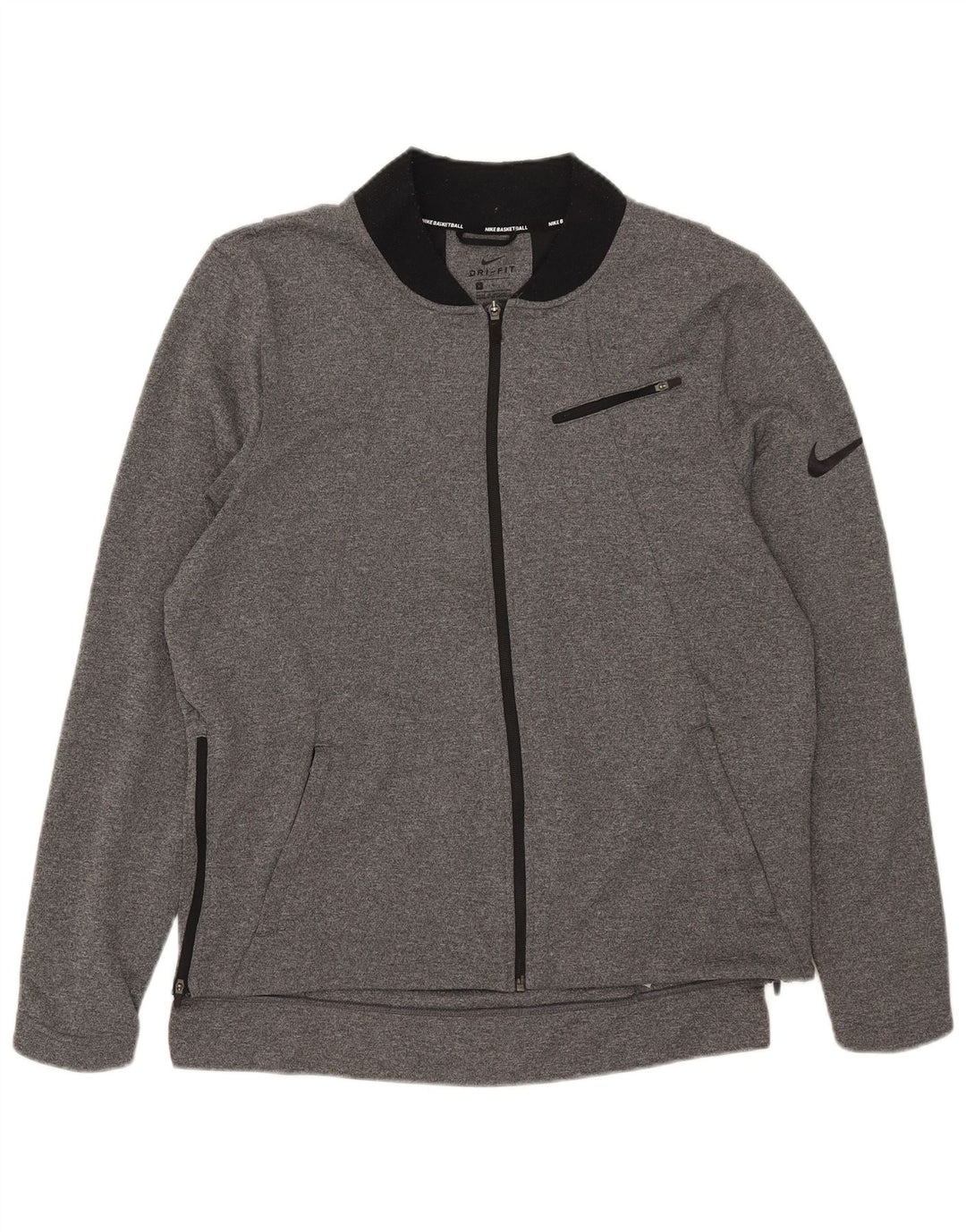 Ανδρική φόρμα Nike Dri Fit Μπουφάν με μεγάλο γκρι πολυεστέρα