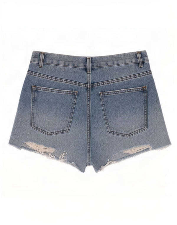 Topshop Γυναικείο τζιν σορτς W30 μεσαίο μπλε βαμβακερό