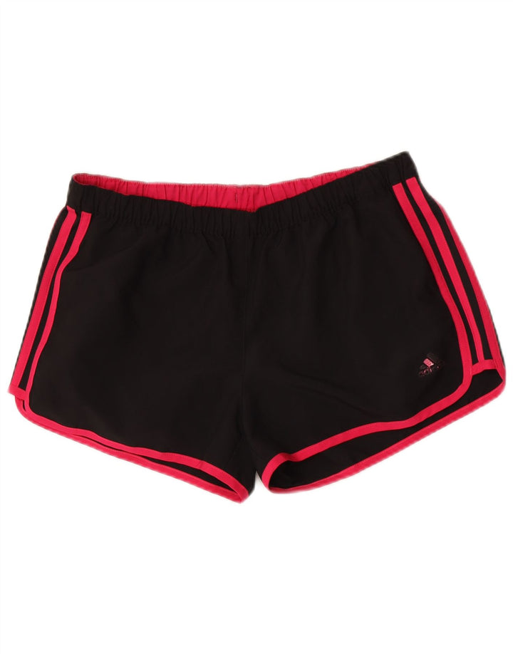 Γυναικείο αθλητικό σορτς Adidas Climalite UK 14 μεσαίο μαύρο πολυεστέρα