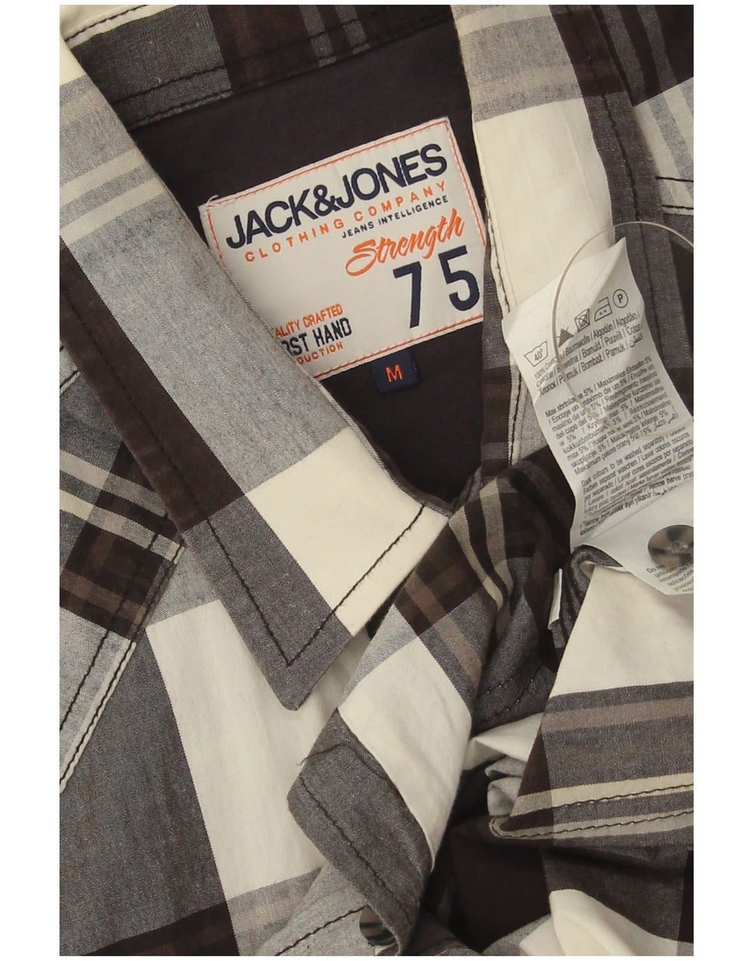 Jack & Jones Ανδρικό κοντομάνικο πουκάμισο, μεσαίο μαύρο βαμβακερό