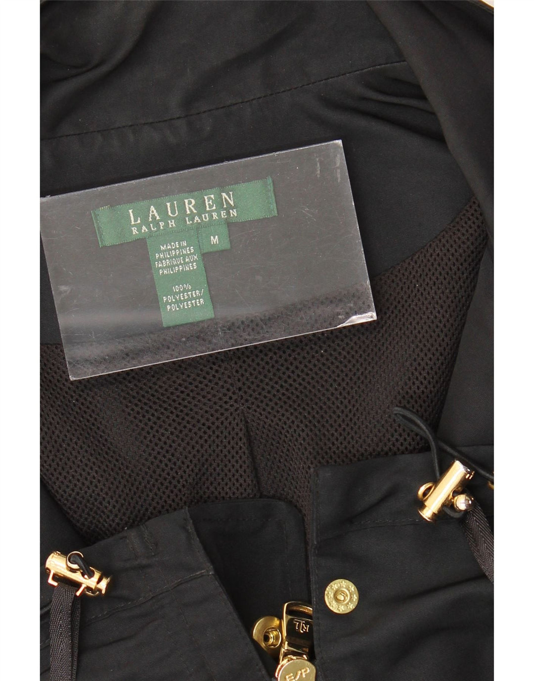 RALPH LAUREN Γυναικείο Utility Jacket UK 14 Medium Black Polyester