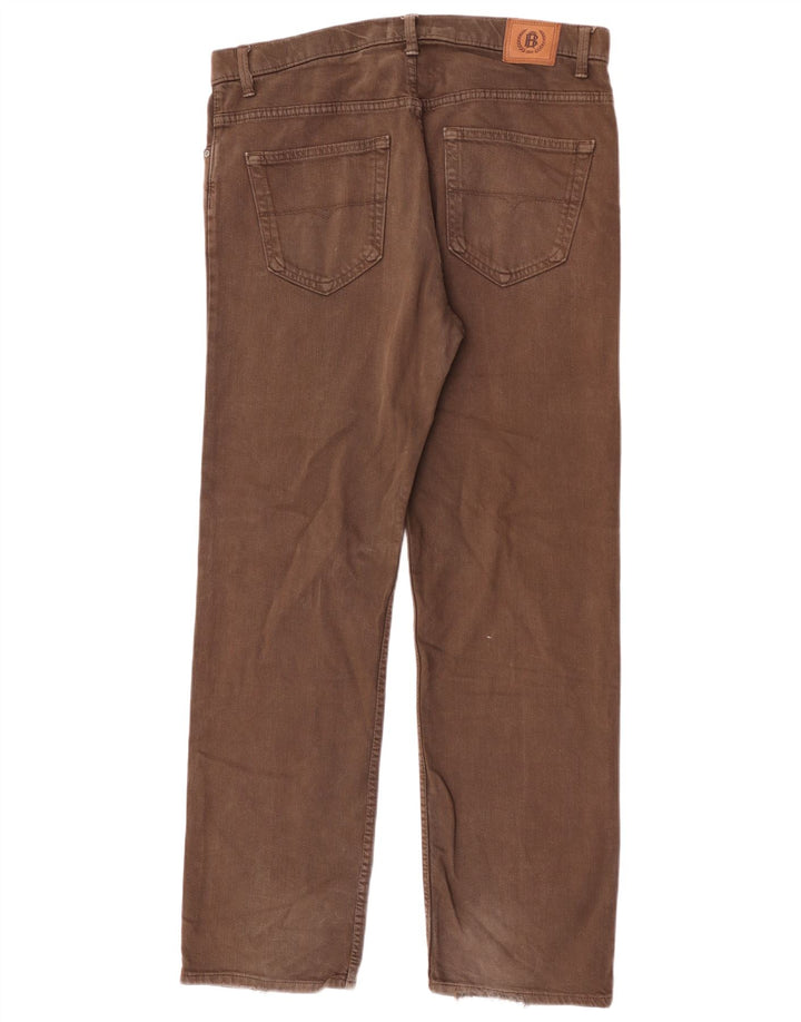 Marks & Spencer Womens Blue Harbor Straight Jeans W36 L31 Καφέ βαμβακερό