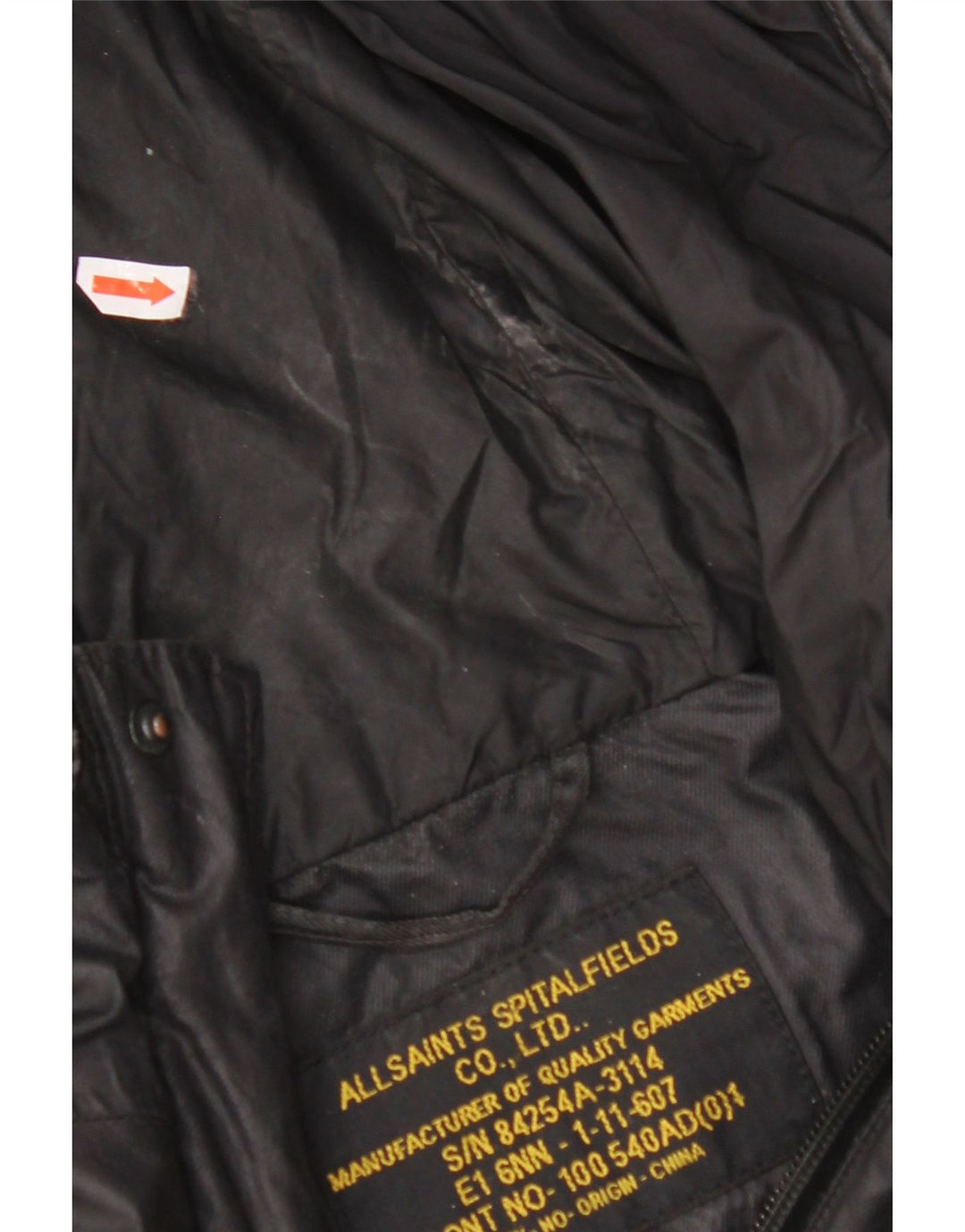 ALL SAINTS Ανδρικό μπουφάν με κουκούλα Utility UK 38 Μεσαίο Μαύρο