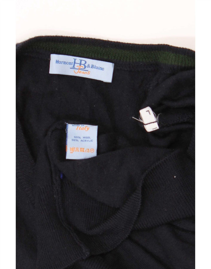 Ανδρικό πουλόβερ ζακέτα Harmont & Blaine Μεγάλο Μαλλί Navy Blue