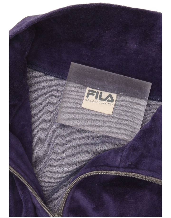 Γυναικεία βελούδινη φόρμα FILA Top Jacket UK 16 Large Purple