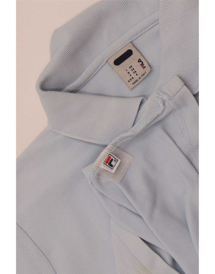 Fila Γυναικείο Crop Polo πουκάμισο IT 40 Μικρό Μπλε Βαμβακερό