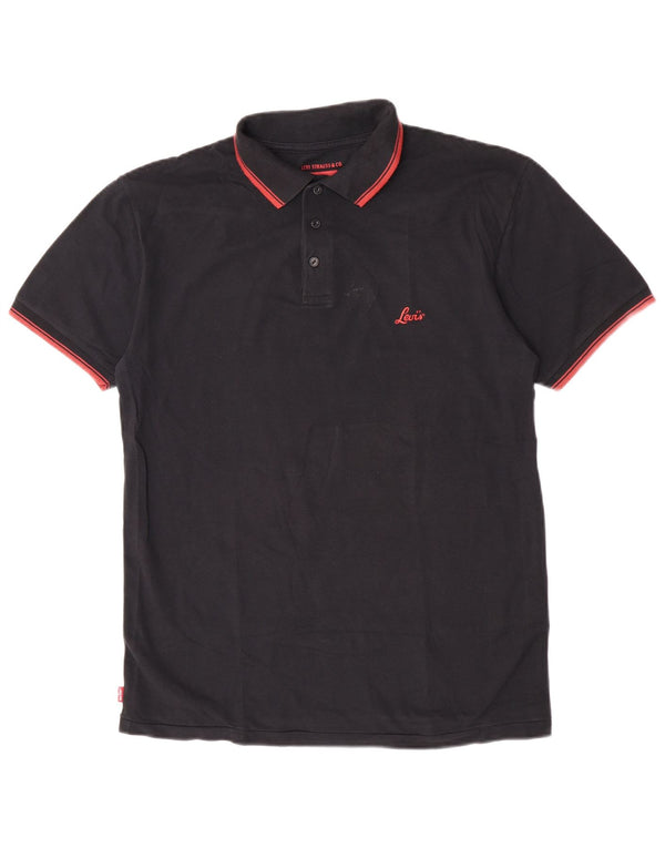 Levi's Mens Polo Shirt 2XL Black Cotton