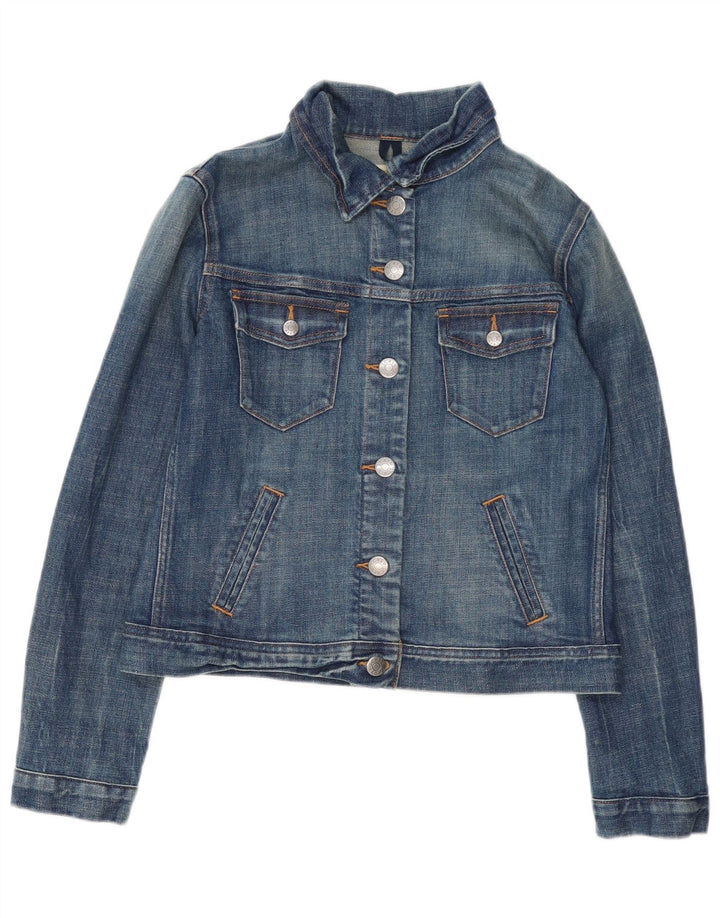 J. CREW Γυναικείο Τζιν Μπουφάν UK 10 Small Blue Cotton