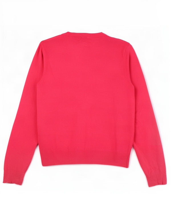 Marks & Spencer Γυναικείο πουλόβερ Crop Cardigan UK 12 Medium Pink Viscose