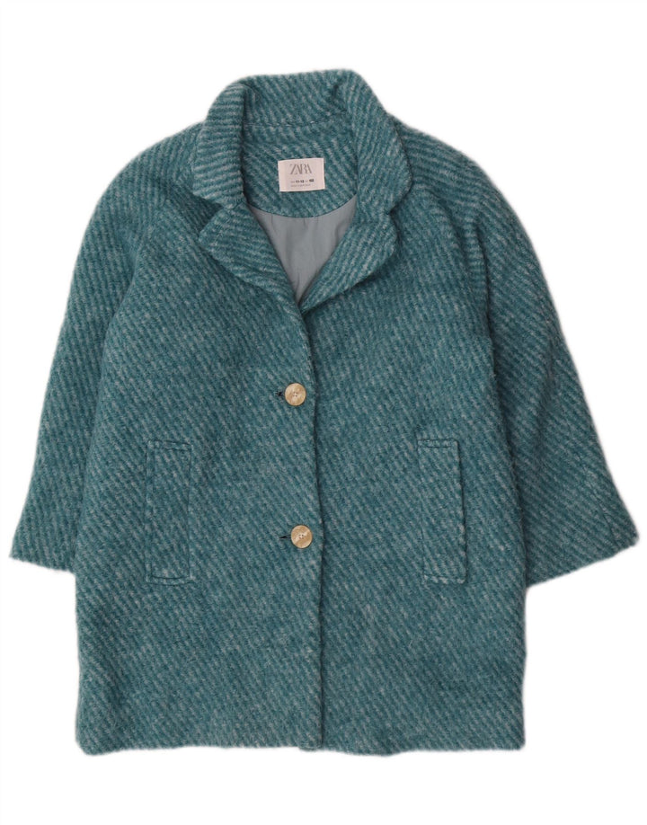 Παλτό Zara για κορίτσια 11-12 ετών Turquoise Pinstripe Polyester