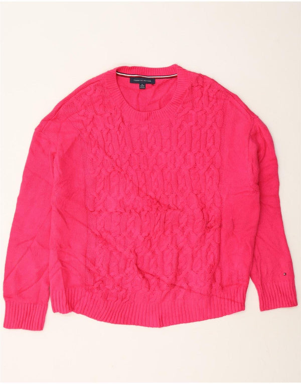 Γυναικείο πουλόβερ Tommy Hilfiger Crew Neck Jumper UK 18 XL Pink Acrylic