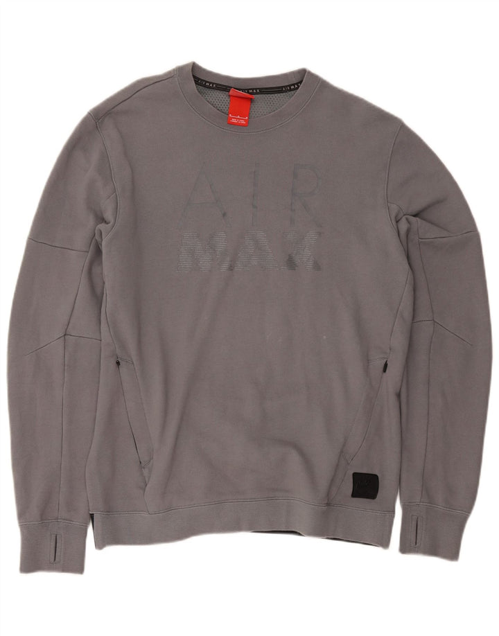Ανδρικό φούτερ Nike Air Max Graphic Jumper Μεσαίο γκρι βαμβακερό
