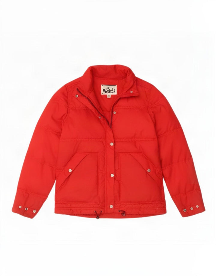 Woolrich Γυναικείο μπουφάν με επένδυση UK 10 Small Red Polyester