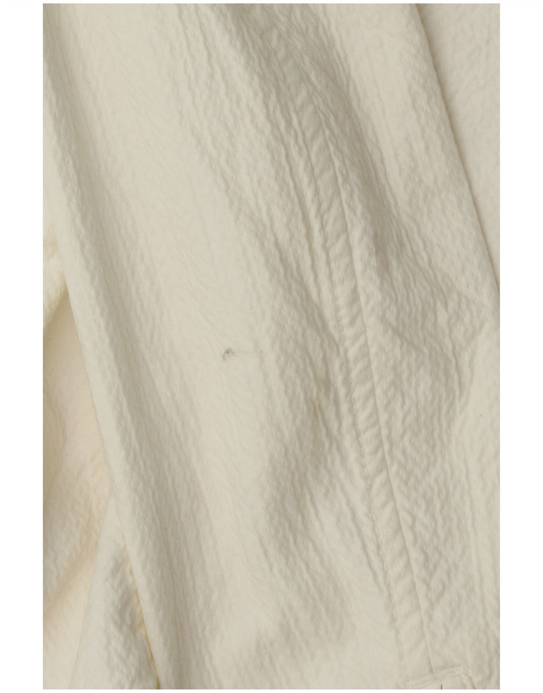 ZARA Γυναικείο Crop Oversized Bomber Jacket UK 10 Small Off White Geometric