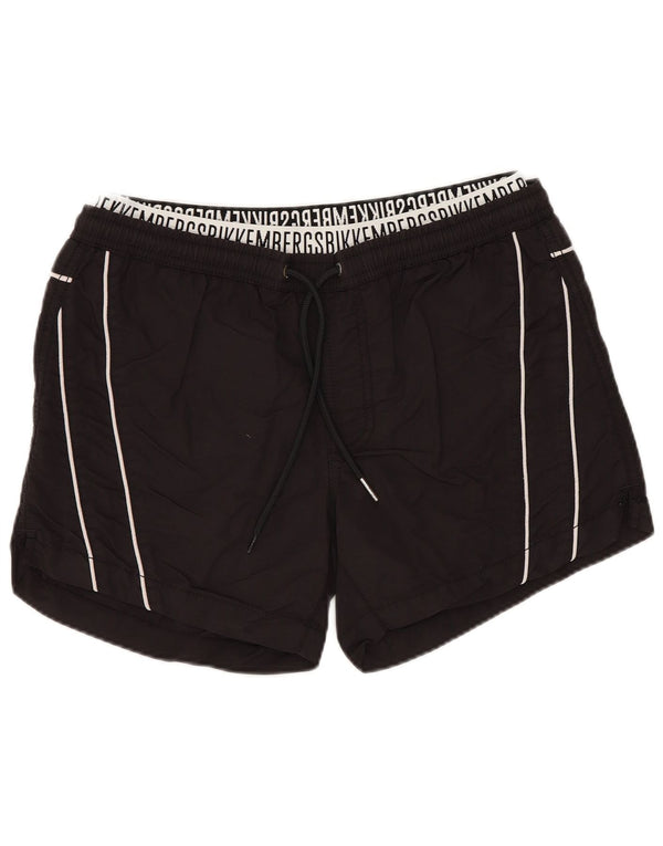 BIKKEMBERGS Mens Swimming Shorts Medium  Black Polyamide