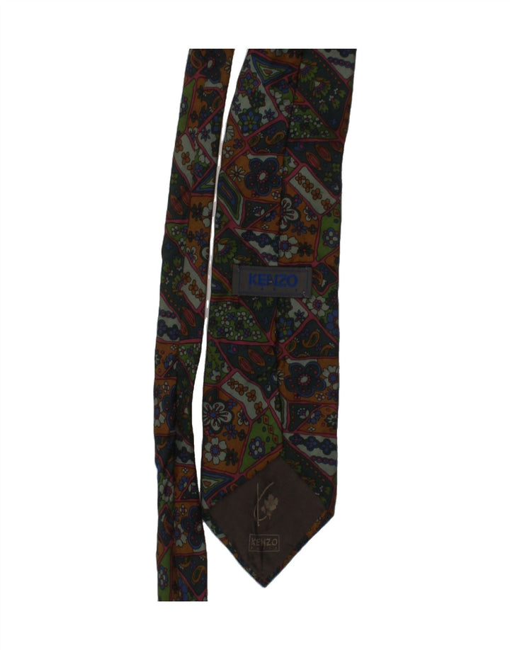 KENZO Mens Tie One Size Multicoloured Floral Silk Vintage Kenzo and Second-Hand Kenzo from Messina Hembry 