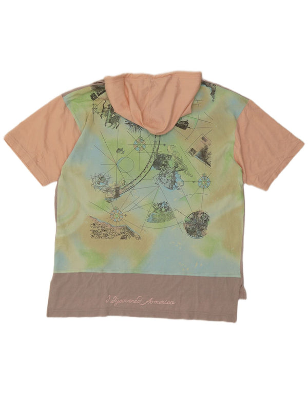 Ανδρικό γραφικό μπλουζάκι με κουκούλα Gabriella Frattini Top XL Grey Colourblock