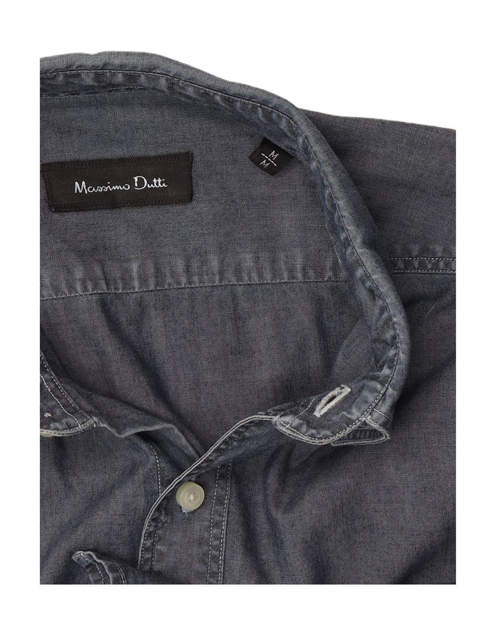 MASSIMO DUTTI Mens Shirt Medium Blue