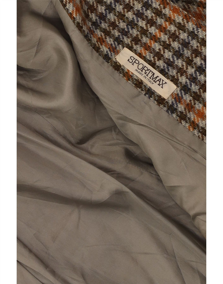 Sportmax Γυναικείο σακάκι 2 κουμπιών UK 12 μεσαίου καφέ Houndstooth
