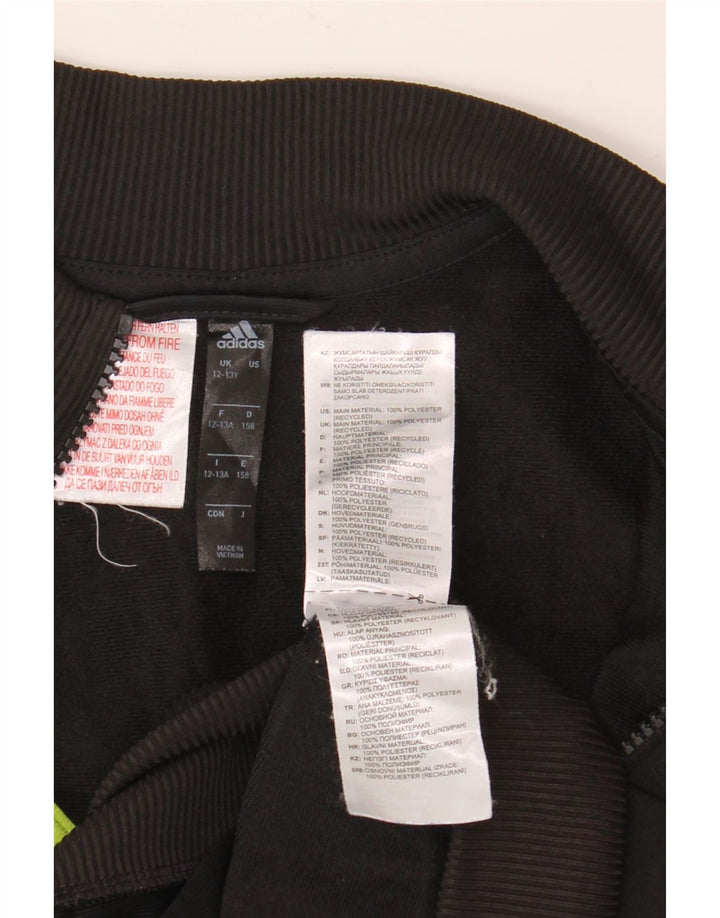 Κορυφαία φόρμα Adidas Boys 12-13 ετών Μαύρο Colourblock Polyester